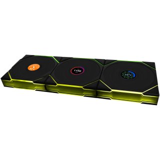 Wentylator Lian Li UNI FAN TL Wireless LCD ARGB PWM Czarny – 120mm 3-pack