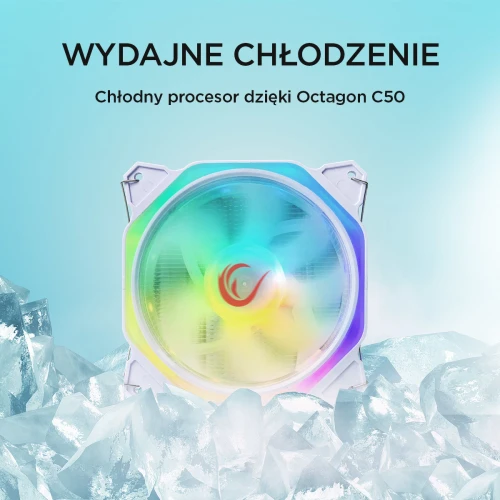 Chłodzenie Rampage Octagon C50 120mm ARGB White
