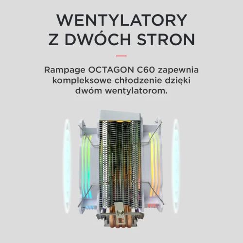 Chłodzenie Rampage Octagon C60 120mm ARGB White