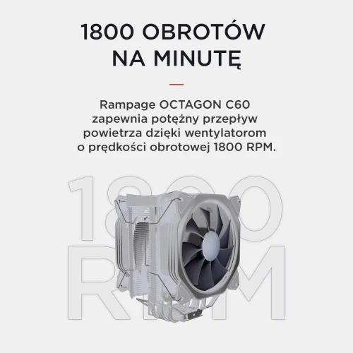 Chłodzenie Rampage Octagon C60 120mm ARGB White