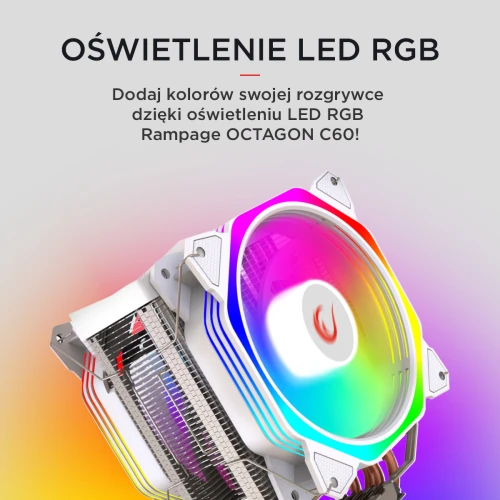 Chłodzenie Rampage Octagon C60 120mm ARGB White