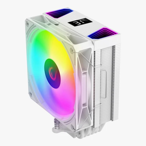 Chłodzenie Rampage Octagon C70 LCD Digital 120mm ARGB White