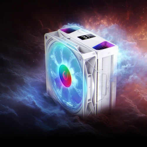 Chłodzenie Rampage Octagon C70 LCD Digital 120mm ARGB White