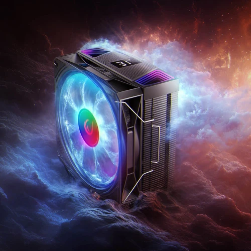 Chłodzenie Rampage Octagon C70 LCD Digital 120mm ARGB Black