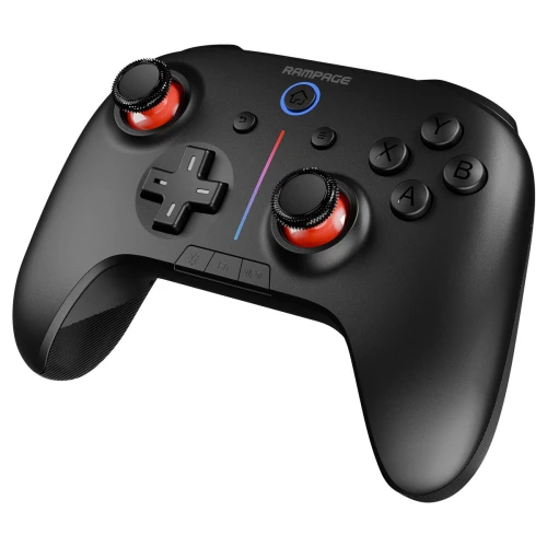 Gamepad Rampage Hydra RGB Kontroler Bezprzewodowy Czarny PC/Switch/Mobile