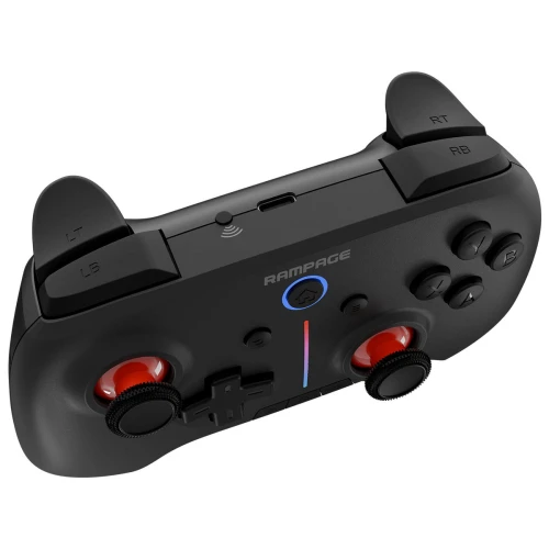 Gamepad Rampage Hydra RGB Kontroler Bezprzewodowy Czarny PC/Switch/Mobile
