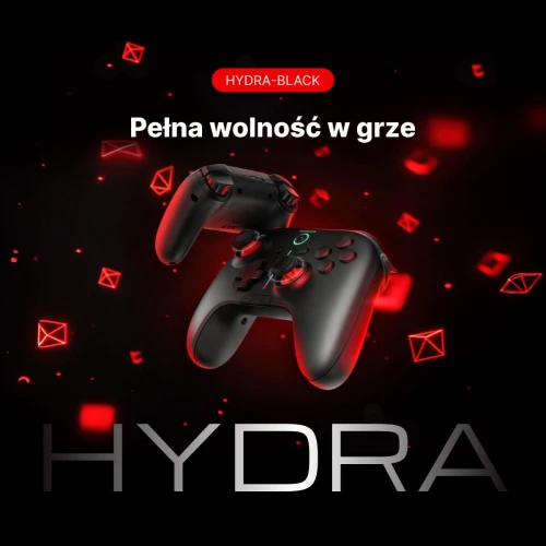 Gamepad Rampage Hydra RGB Kontroler Bezprzewodowy Czarny PC/Switch/Mobile