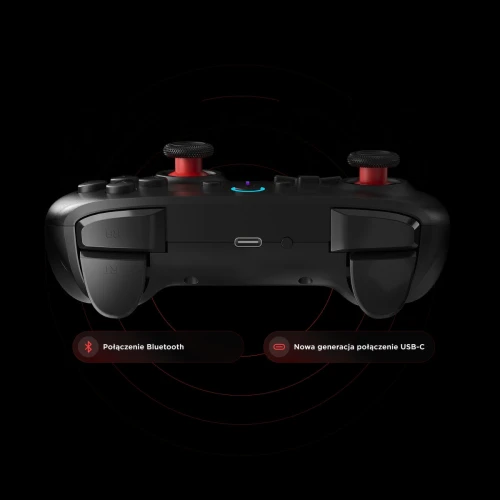 Gamepad Rampage Hydra RGB Kontroler Bezprzewodowy Czarny PC/Switch/Mobile