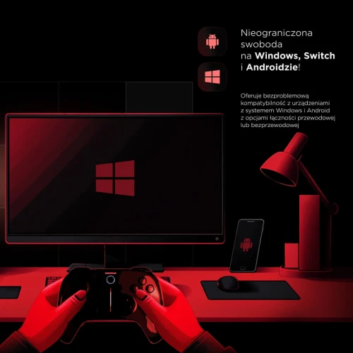 Gamepad Rampage Hydra RGB Kontroler Bezprzewodowy Czarny PC/Switch/Mobile