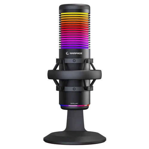 Mikrofon pojemnościowy Rampage Bemol RGB Black USB-C