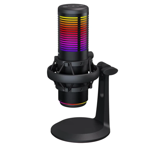 Mikrofon pojemnościowy Rampage Bemol RGB Black USB-C