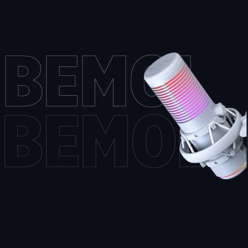 Mikrofon pojemnościowy Rampage Bemol RGB White USB-C