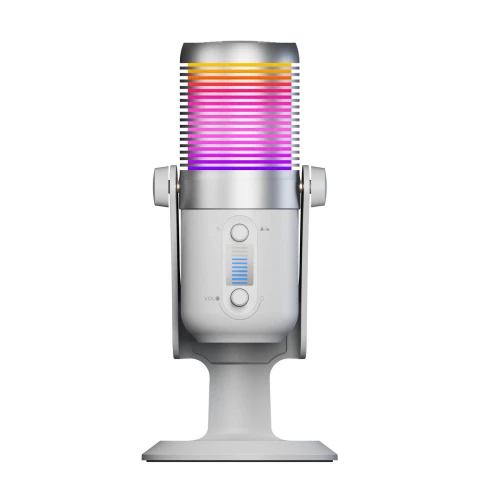 Mikrofon pojemnościowy Rampage Diyez RGB White USB-C