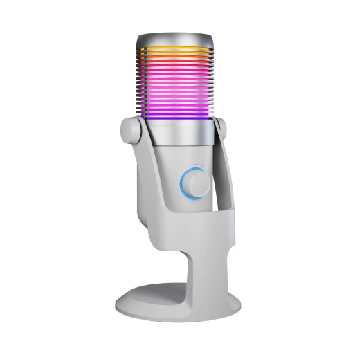 Mikrofon pojemnościowy Rampage Diyez RGB White USB-C