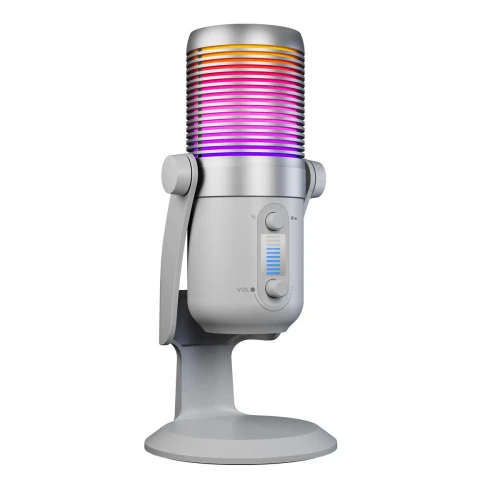 Mikrofon pojemnościowy Rampage Diyez RGB White USB-C