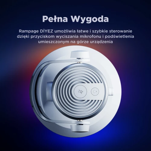 Mikrofon pojemnościowy Rampage Diyez RGB White USB-C