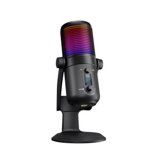 Mikrofon pojemnościowy Rampage Diyez RGB Black USB-C