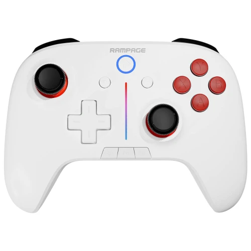 Gamepad Rampage Hydra RGB Kontroler Bezprzewodowy Biały PC/Switch/Mobile