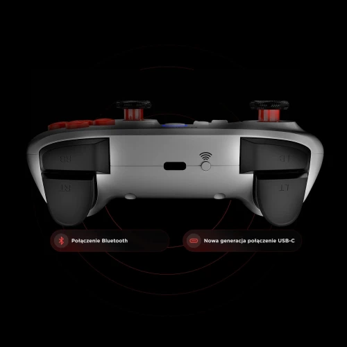 Gamepad Rampage Hydra RGB Kontroler Bezprzewodowy Biały PC/Switch/Mobile