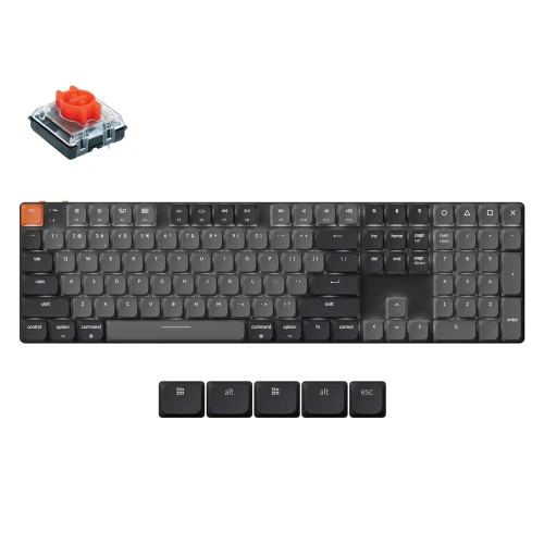 Klawiatura Keychron K5 QMK V2 White LED Gateron Low Profile Red
