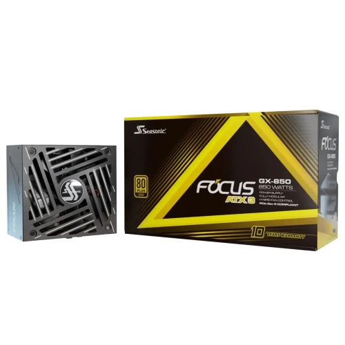 Zasilacz Seasonic FOCUS GX-850 v4 ATX 3.1 PCIe 5.1 Black 80Plus Gold 850W