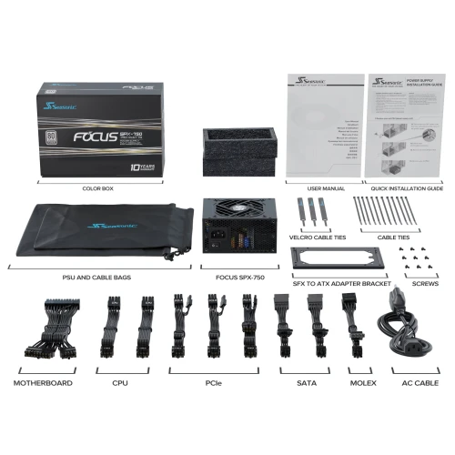 Zasilacz Seasonic FOCUS SPX-750 SFX 80Plus Platinum 750W