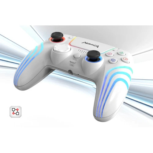 Gamepad Monka Contra Kontroler Bezprzewodowy Biały PC / PS4 / Switch / Android / iOS13