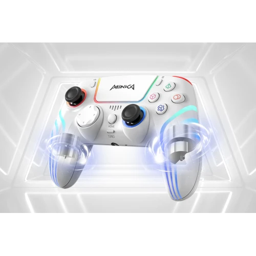 Gamepad Monka Contra Kontroler Bezprzewodowy Biały PC / PS4 / Switch / Android / iOS13