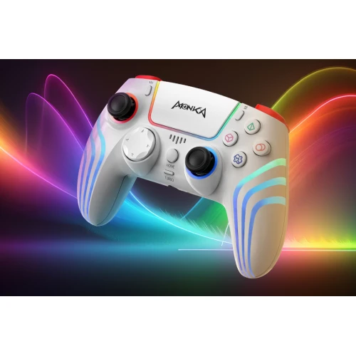 Gamepad Monka Contra Kontroler Bezprzewodowy Biały PC / PS4 / Switch / Android / iOS13