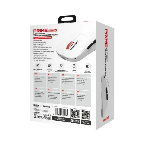 Mysz Monka Prime 4K Wireless Biała