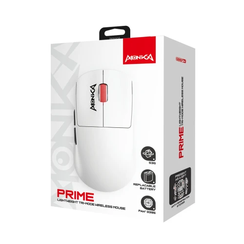 Mysz Monka Prime 4K Wireless Biała