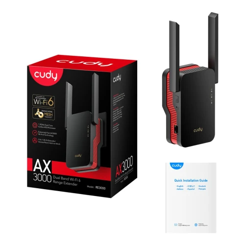 Repeater Cudy RE3000 Wzmacniacz sygnału WiFi6 Mesh