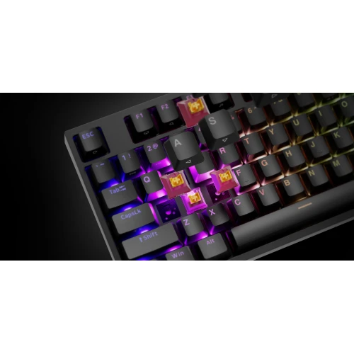 Klawiatura Genesis Thor 404 RGB Outemu Peach Silent Full-size