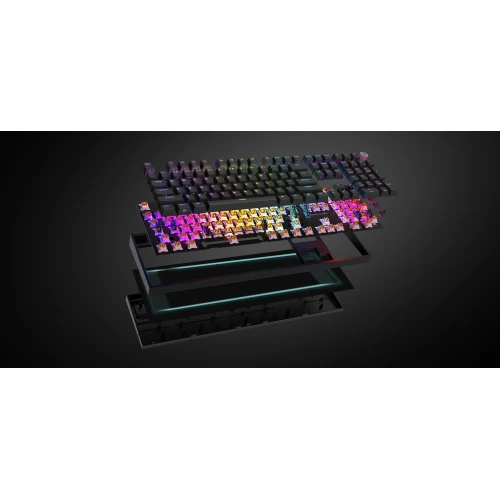 Klawiatura Genesis Thor 404 RGB Outemu Peach Silent Full-size