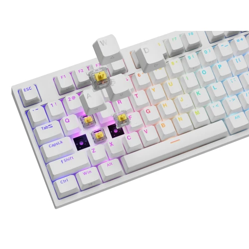 Klawiatura Genesis Thor 404 RGB Gateron Yellow Pro Full-size White