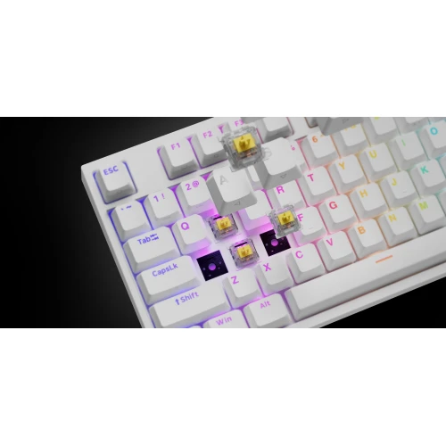 Klawiatura Genesis Thor 404 RGB Gateron Yellow Pro Full-size White