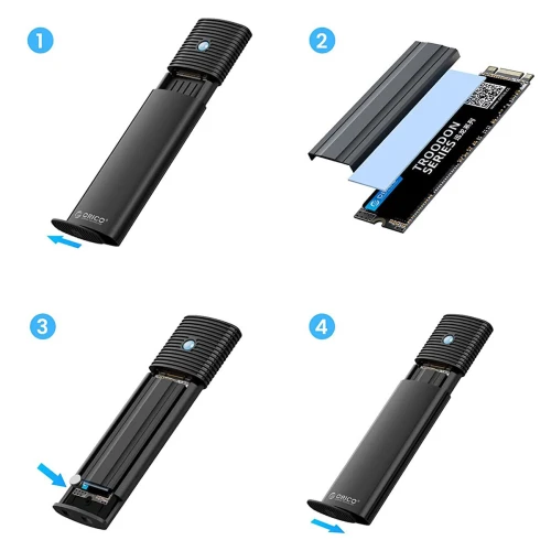 Obudowa na dysk Orico M.2 NVMe USB-C 10Gbps