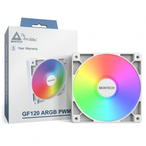 Wentylator Montech GF120 ARGB PWM White 120mm
