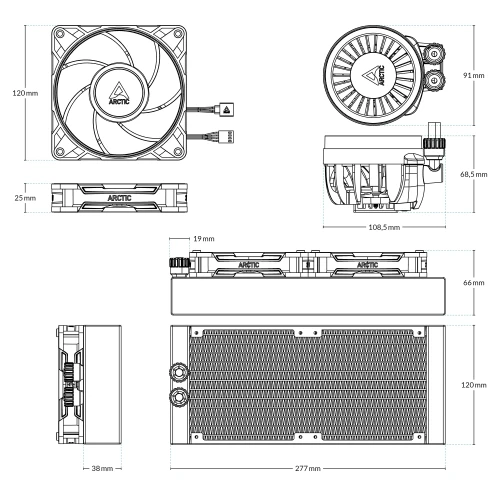 Chłodzenie wodne AiO Arctic Liquid Freezer III Pro 240 Black