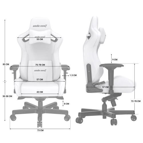 Fotel Anda Seat Kaiser 2 XL White