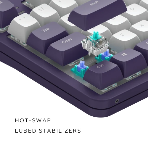 Klawiatura Dark Project ALU87A TKL Violet/White RGB G3MS Sapphire