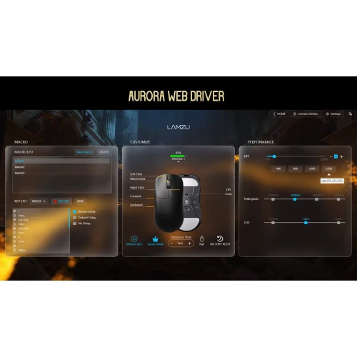 Mysz Lamzu Inca 8K Wireless White OUTLET