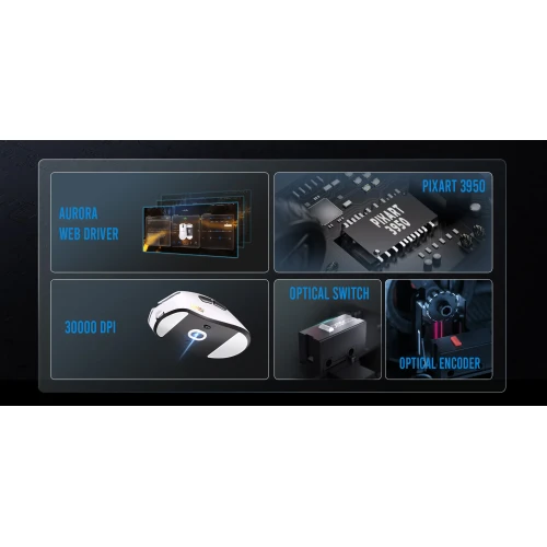Mysz Lamzu Paro Aurora 8K Wireless Black