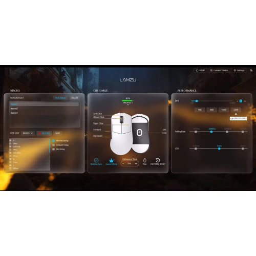 Mysz Lamzu Paro Aurora 8K Wireless Black