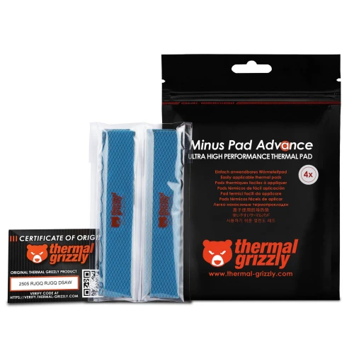 Thermalpad Thermal Grizzly Minus Pad Advance – 120x20x1,5 mm 4szt