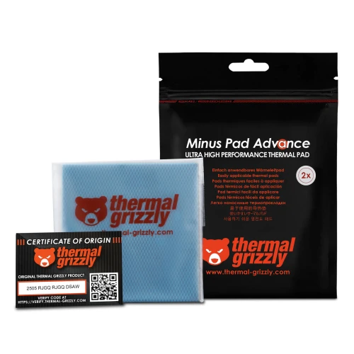 Thermalpad Thermal Grizzly Minus Pad Advance – 100x100x1,5 mm 2szt