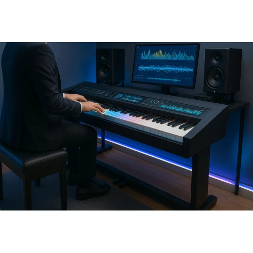 Krzesło MOZOS PB03 stołek ława do pianina, keyboardu ze schowkiem