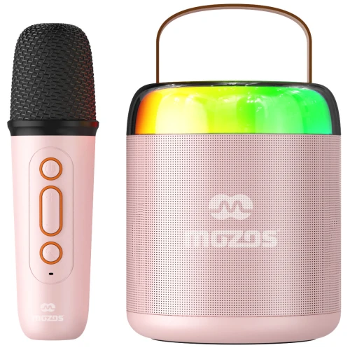 Głośnik z mikrofonem do karaoke dla dzieci MOZOS MK-PINK Bluetooth