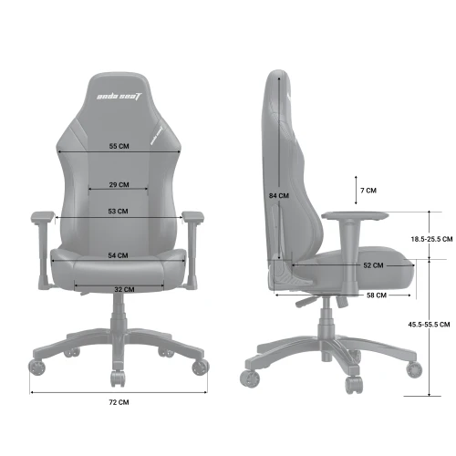 Fotel Anda Seat Luna Grey Materiałowy