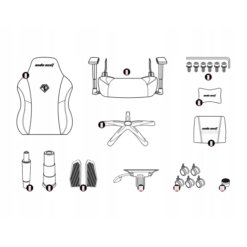 Fotel Anda Seat Phantom 3 Materiałowy Dark Grey